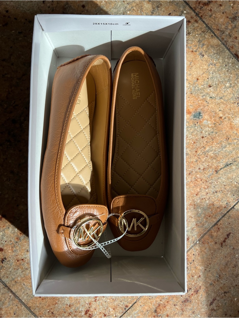New! SOLDOUT Michael Kors Moc Loafers 7.5 Leather Luggage